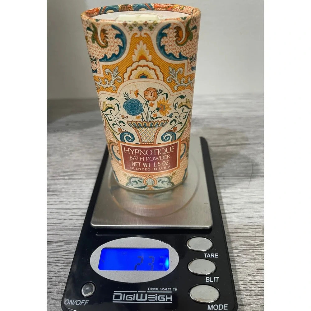 Vintage Hypnotique Bath Powder 1.5 oz Decorative Shaker Floral Paisley Design